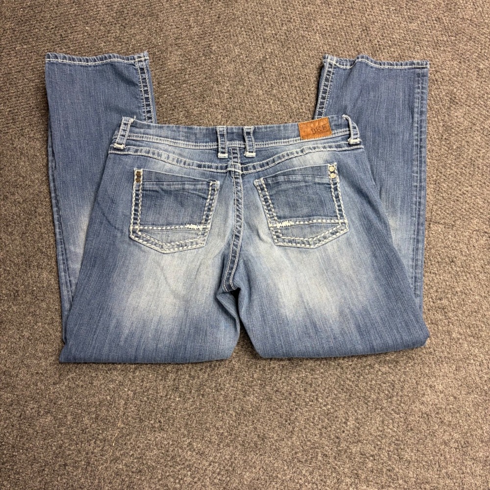 BKE Harper Bootcut Jeans Womens 36R Medium Wash Contrast Stitch Denim Pants